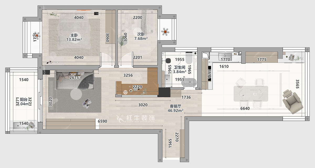 劉萍萍|匯景園A203-90㎡-現(xiàn)代簡約風格|2室2廳1衛(wèi)|新房裝修|定制家|全包12