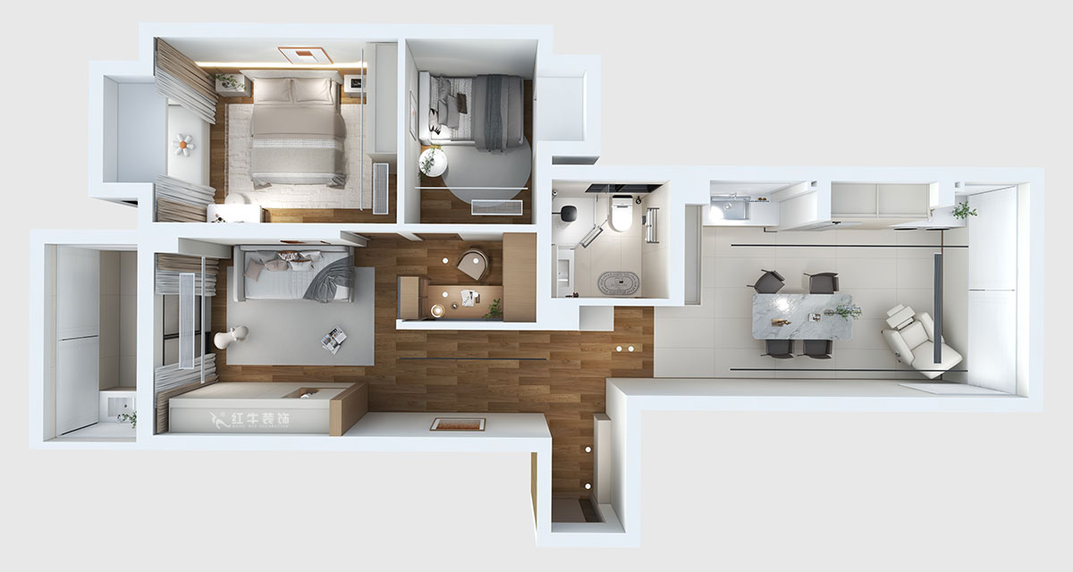 劉萍萍|匯景園A203-90㎡-現(xiàn)代簡約風格|2室2廳1衛(wèi)|新房裝修|定制家|全包12