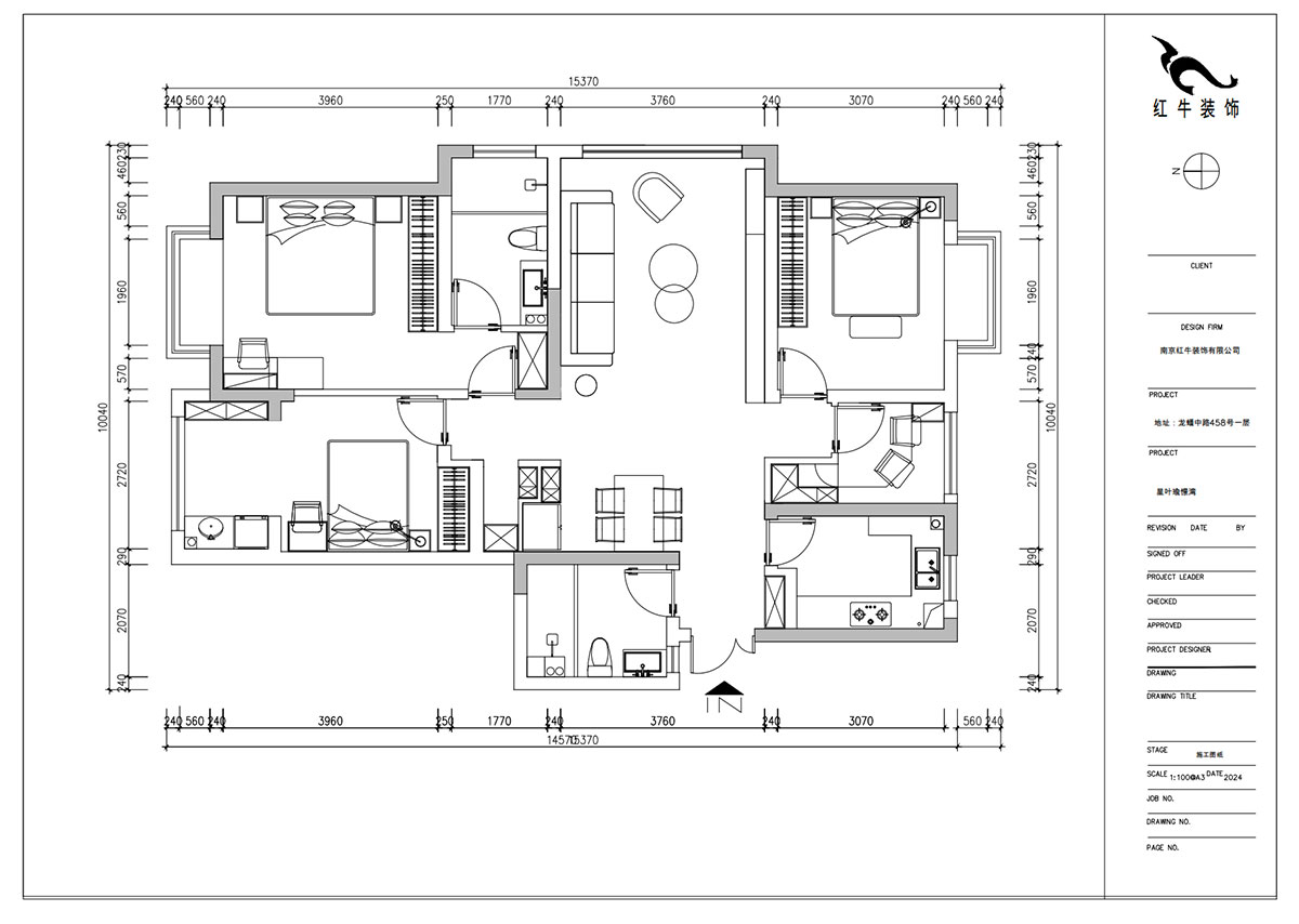 朱明琪|星葉瑜憬灣2-2-1006-127㎡-北歐風格|3室2廳2衛(wèi)|新房裝修|定制家|全包16萬|00_02平面布置圖