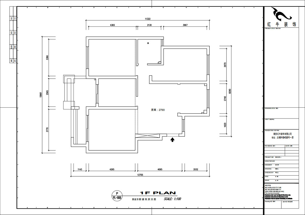 魏明花|紫金東郡57-504-113㎡-現(xiàn)代簡約風(fēng)格|3室2廳2衛(wèi)|二手房改造|定制家|全包16萬|00_01建筑原況圖
