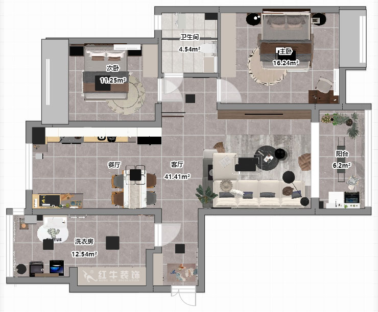 孟憲濤|碧桂園鳳凰城翰林灣9-304-120㎡-現(xiàn)代簡約風(fēng)格|3室2廳1衛(wèi)|新房裝修|定制家|全包16