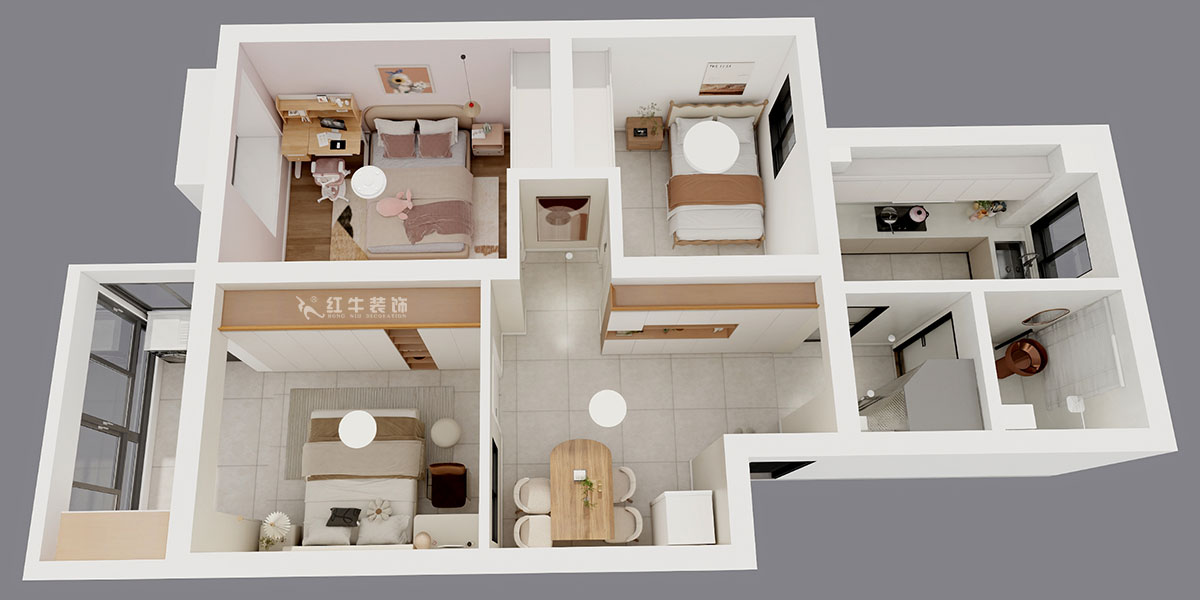 劉曉芳|江南明珠33-3-306-84㎡-奶油風(fēng)格|3室2廳1衛(wèi)|老房裝修|定制家|全包10