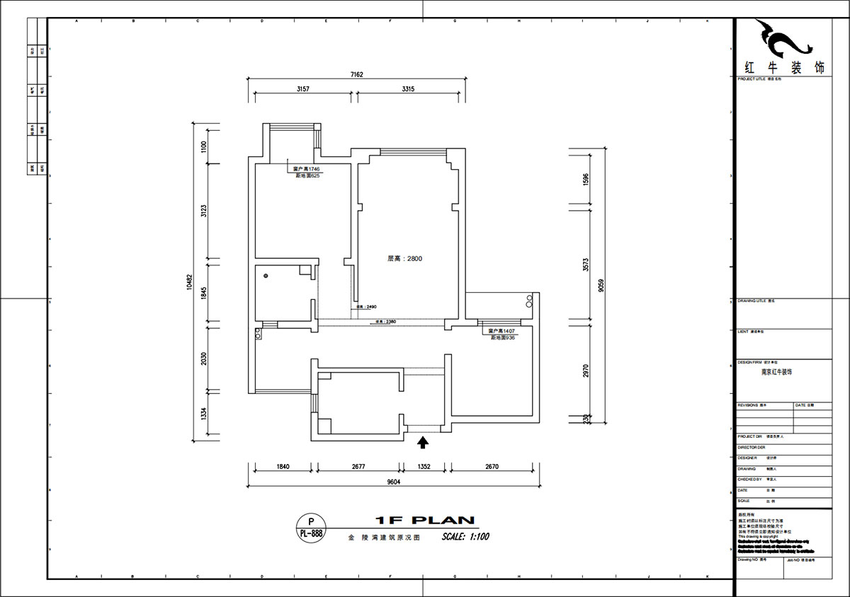 魏明花|金陵灣6幢2-503-89㎡-現(xiàn)代簡約風(fēng)格|3室2廳1衛(wèi)|二手房裝修|定制家|全包12萬|00_01建筑原況圖