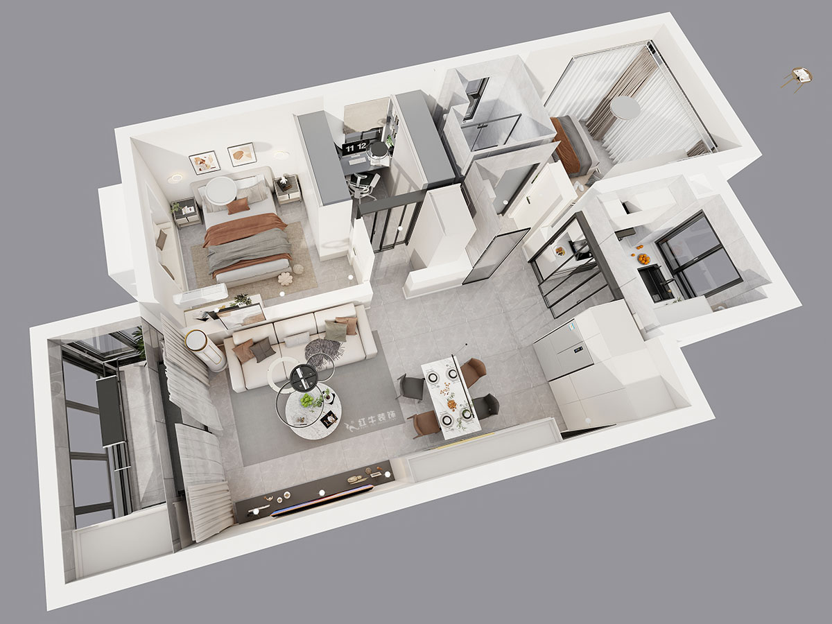 吳波|中交錦致1-1004(北區(qū))-83㎡-現(xiàn)代風(fēng)格|3室2廳1衛(wèi)|舊房裝修|定制家|全包11