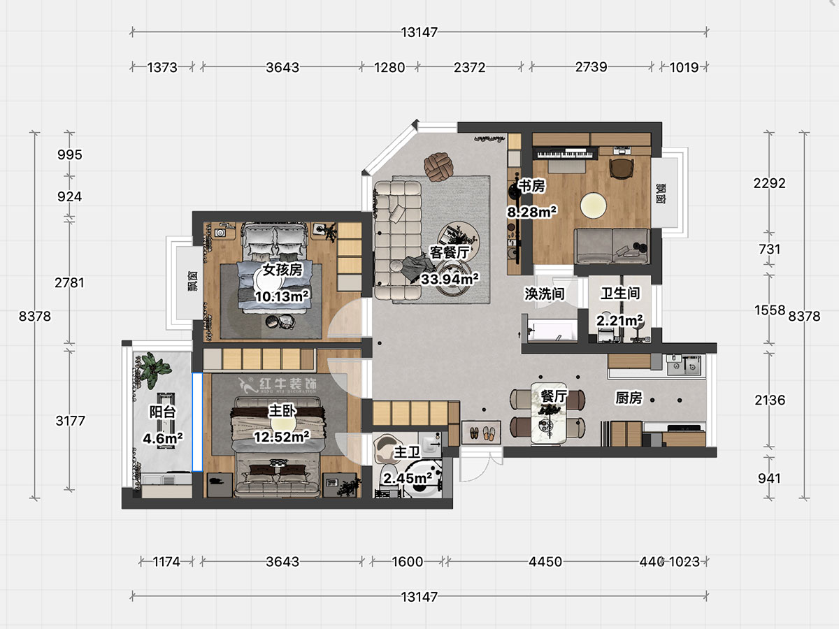 顧娟|春天家園11-37-402-90㎡-現(xiàn)代簡(jiǎn)約風(fēng)格|3室2廳2衛(wèi)|舊房裝修|定制家|全包12萬(wàn)|00_04平面彩圖