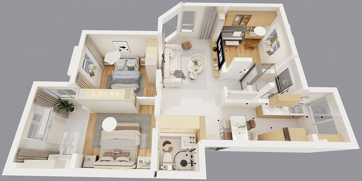 顧娟|春天家園11-37-402-90㎡-現(xiàn)代簡(jiǎn)約風(fēng)格|3室2廳2衛(wèi)|舊房裝修|定制家|全包12萬(wàn)|00_05鳥(niǎo)瞰圖