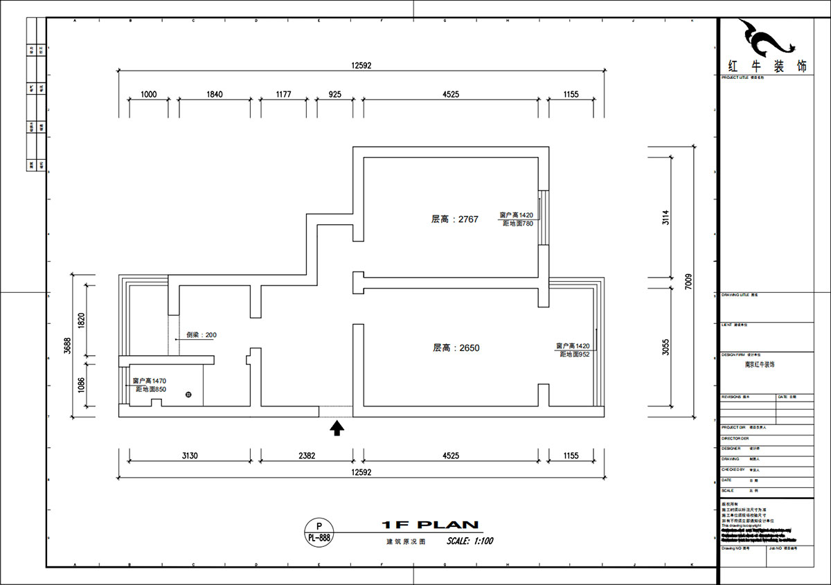 魏明花|公教一村16-603-68㎡-現(xiàn)代簡約風(fēng)格|2室1廳1衛(wèi)|二手房裝修|定制家|全包9萬|00_01建筑原況圖