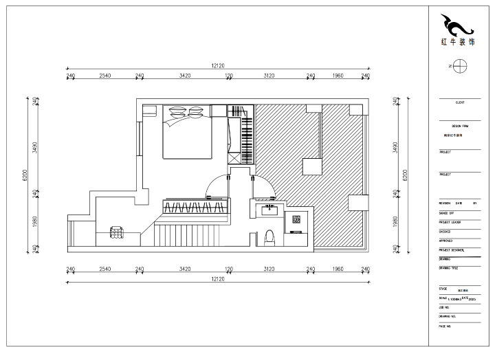 朱明琪|萊茵鉑郡922室-69㎡-原木風格|復式|loft公寓|2室2廳2衛(wèi)|老房裝修|定制家|全包12萬|00_04二樓平面設計圖