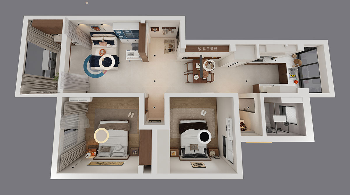 朱明琪|美河園1-2-101-90㎡-現(xiàn)代風(fēng)格|2室1廳1衛(wèi)|老房改造|定制家|全包11萬(wàn)|00_04鳥(niǎo)瞰圖