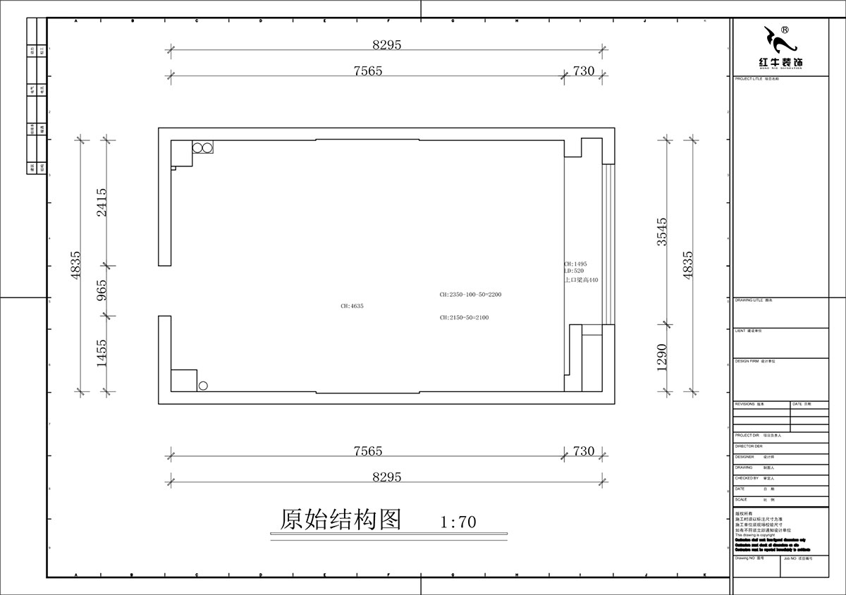 蔣琛｜融信鉑岸中心5號(hào)樓1218室-50㎡挑高-現(xiàn)代簡(jiǎn)約風(fēng)格｜3室2廳2衛(wèi)｜老房裝修｜定制家｜全包12萬(wàn)｜00_01原始結(jié)構(gòu)圖