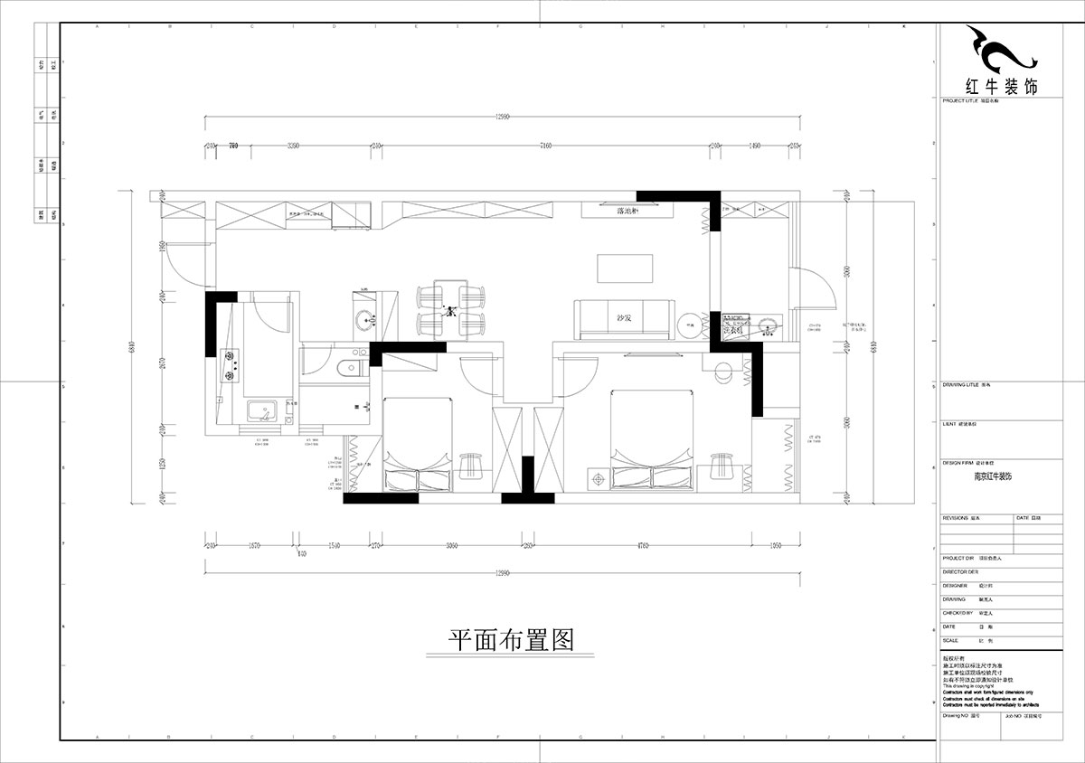 孟憲濤|紫楊佳園11-108-85㎡-簡約風(fēng)格|2室2廳1衛(wèi)|老房裝修|定制家|全包12萬|00_02平面布置圖