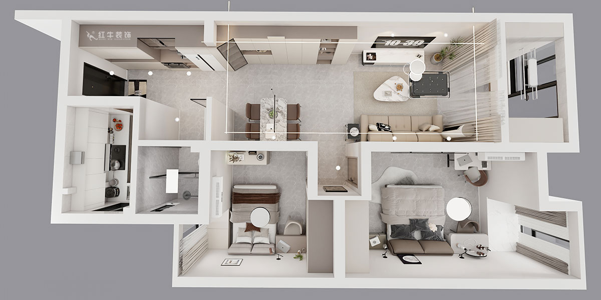 孟憲濤|紫楊佳園11-108-85㎡-簡約風(fēng)格|2室2廳1衛(wèi)|老房裝修|定制家|全包12萬|00_04鳥瞰圖