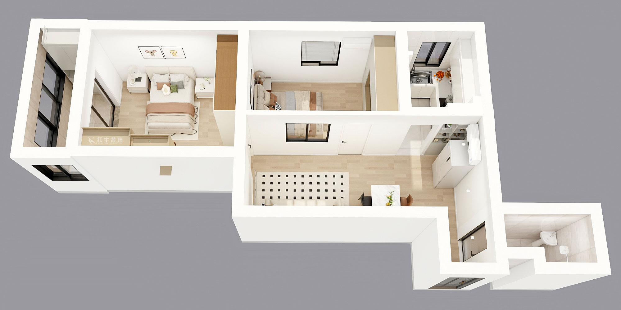 劉曉芳|武學(xué)園6-807-73㎡-現(xiàn)代風(fēng)格|2室2廳1衛(wèi)|老房裝修|定制家|全包8