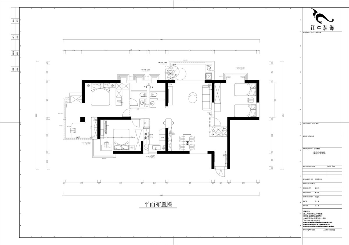 孟憲濤|龍園北路80號1-2706-130㎡-現(xiàn)代簡約風(fēng)格|4室2廳2衛(wèi)|老房裝修|定制家|全包16萬|00_02平面布置圖