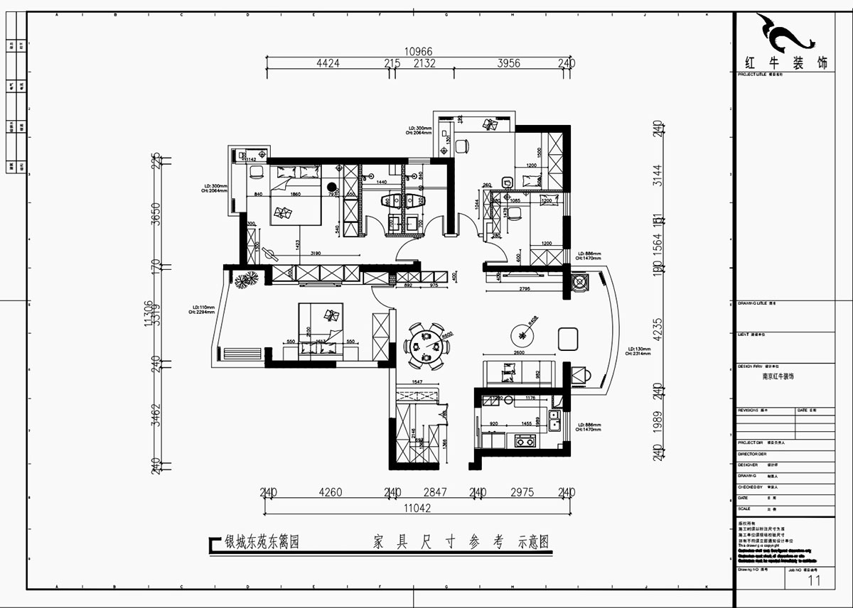 魏利利|銀城東苑東籬園2幢103室-135㎡-簡約風(fēng)格|4室2廳2衛(wèi)|毛坯裝修|定制家|全包24萬|00_03家具尺寸圖
