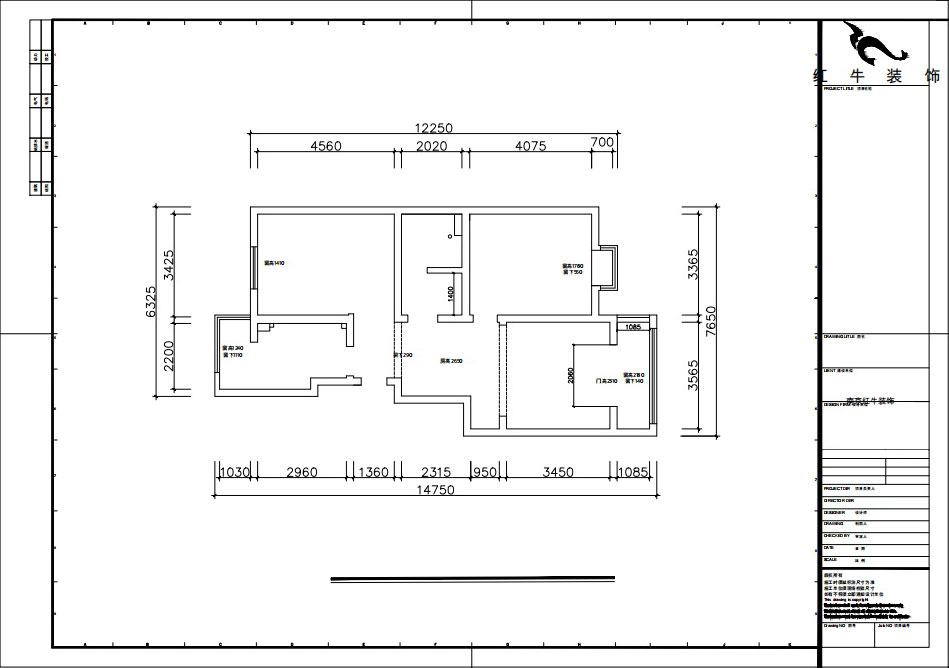 朱彥|怡水嘉園3幢11號101室-100㎡-現(xiàn)代簡約風(fēng)格|2室2廳1衛(wèi)|老房改造|定制家|全包12萬|00_01原始結(jié)構(gòu)圖