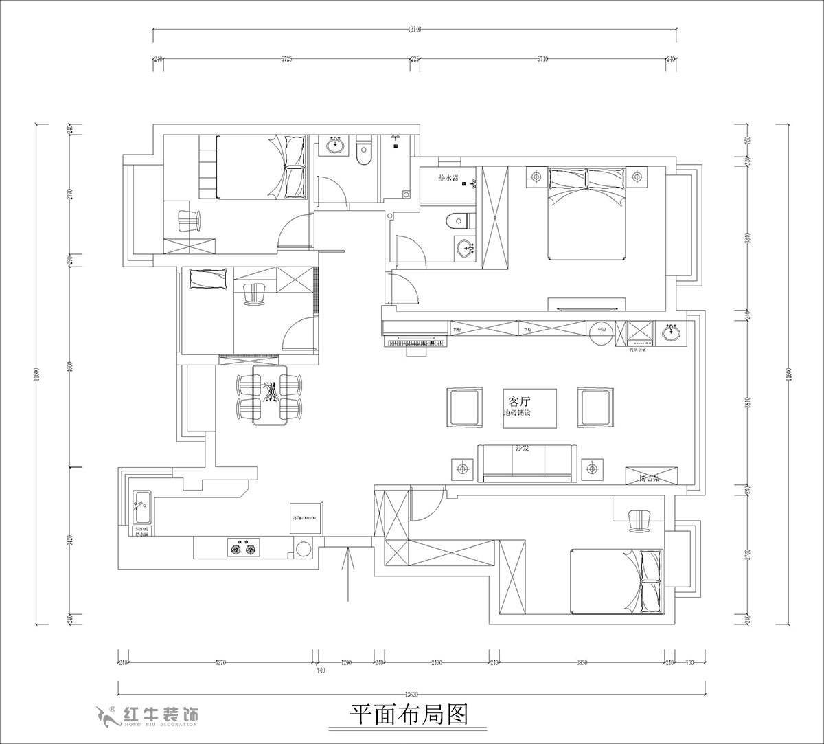 孟憲濤|高科榮域8-2-303-133㎡-簡(jiǎn)約中式風(fēng)格|4室2廳2衛(wèi)|老房裝修|定制家|全包17