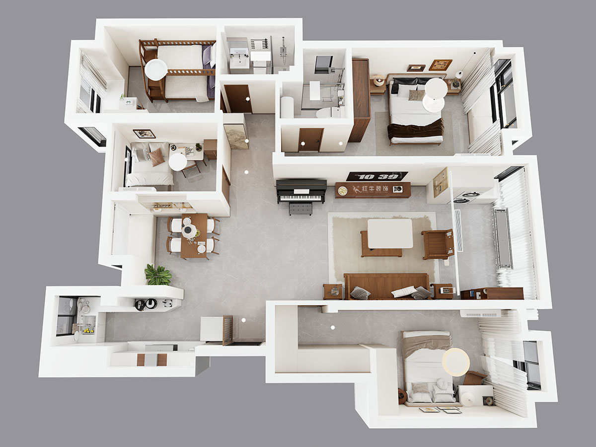 孟憲濤|高科榮域8-2-303-133㎡-簡(jiǎn)約中式風(fēng)格|4室2廳2衛(wèi)|老房裝修|定制家|全包17