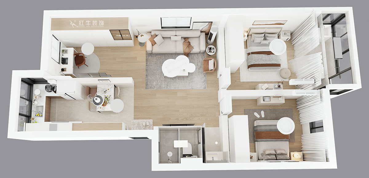 劉小勇|復成里44-109-94㎡-現(xiàn)代簡約風格|3室2廳1衛(wèi)|老房裝修|定制家|全包10