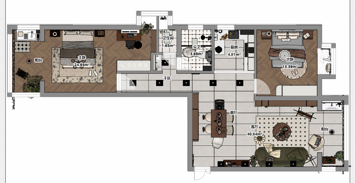 顧娟|御道嘉庭8-3-612-108㎡-中古風(fēng)|3室2廳2衛(wèi)|舊房裝修|定制家|全包12