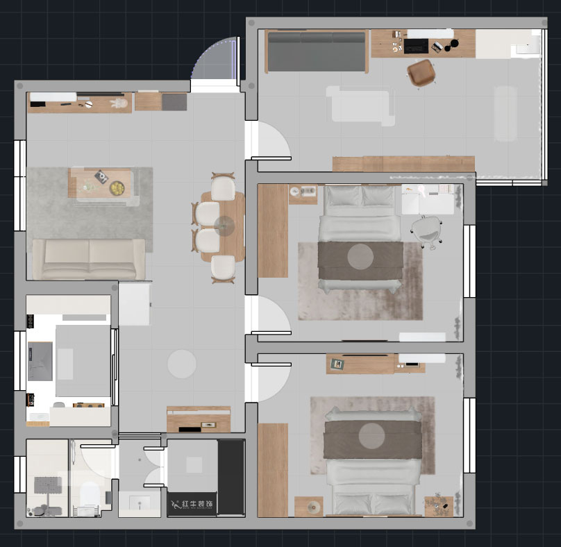 郭志成|南空光華小區(qū)14-402-86㎡-現(xiàn)代原木風(fēng)格|3室1廳1廚1衛(wèi)|毛坯裝修|定制家|全包9