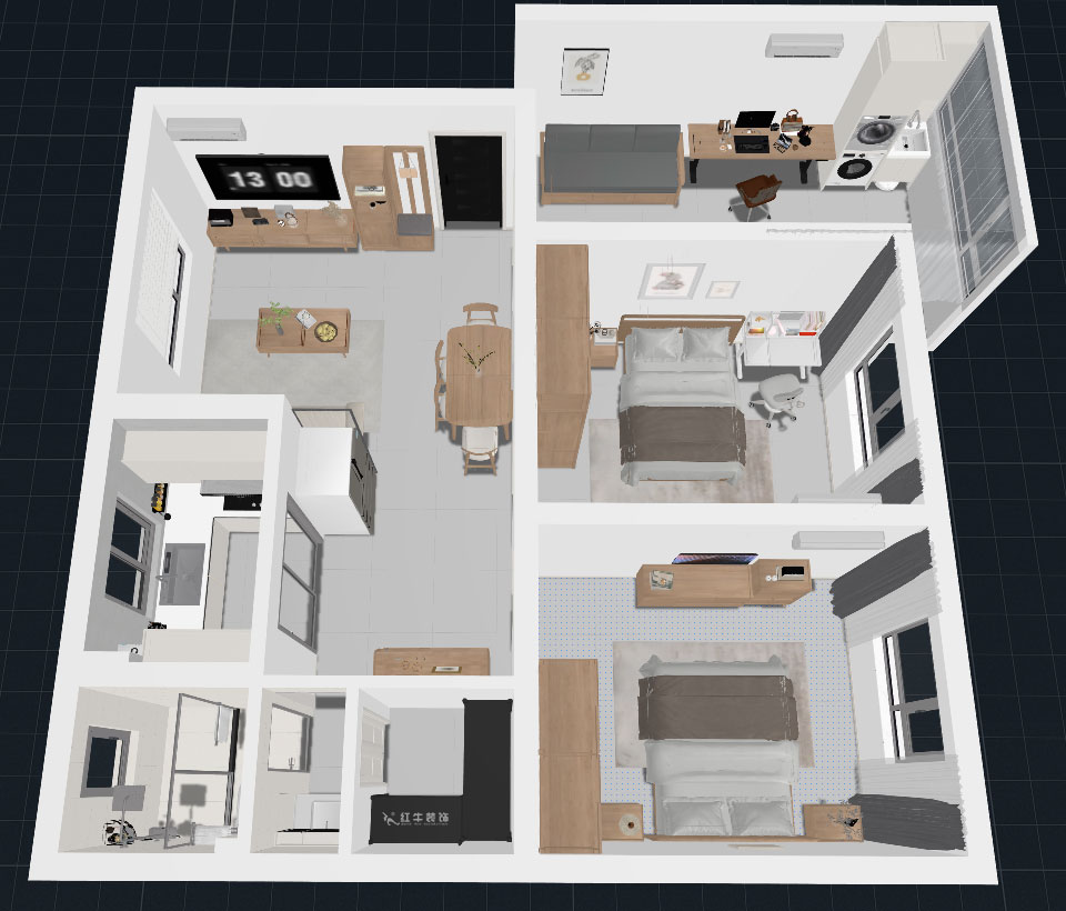 郭志成|南空光華小區(qū)14-402-86㎡-現(xiàn)代原木風(fēng)格|3室1廳1廚1衛(wèi)|毛坯裝修|定制家|全包9