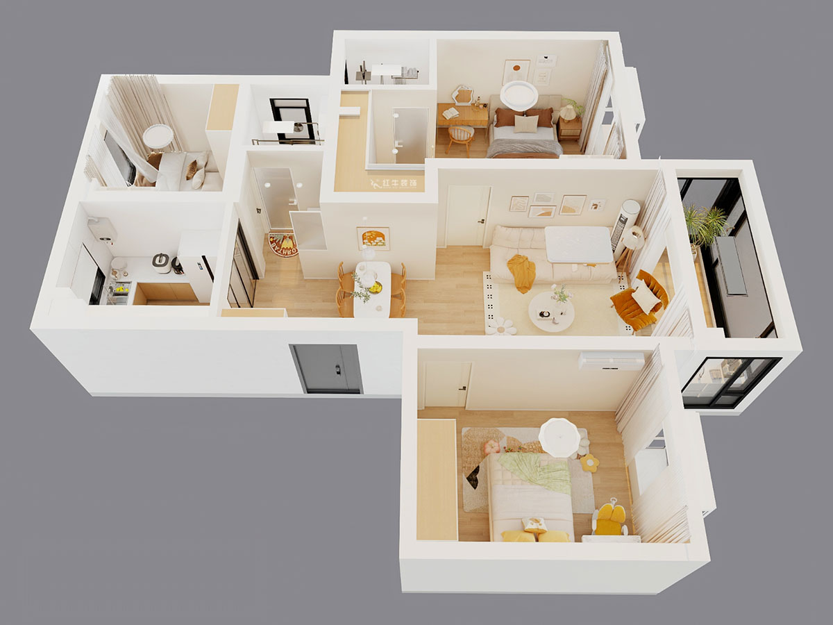 劉曉芳|三金鑫寧府3-3-1105-95㎡-現(xiàn)代原木風(fēng)格|3室2廳2衛(wèi)|老房裝修|半包6