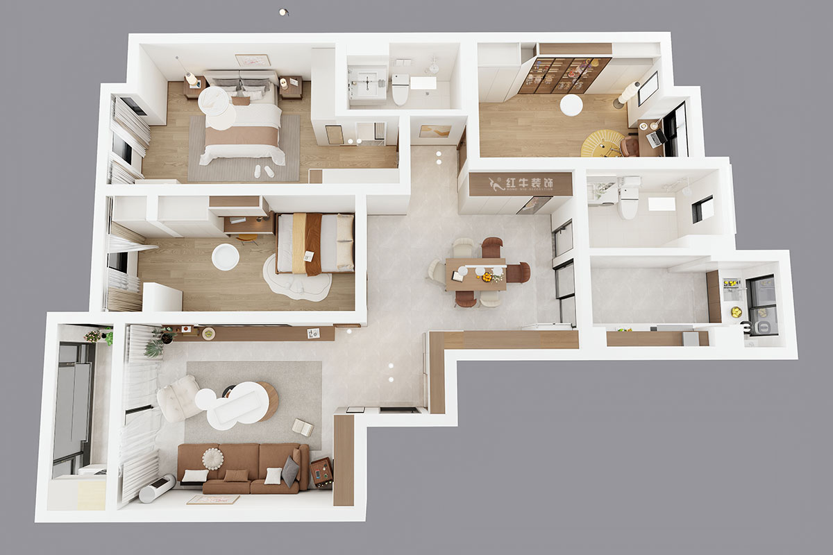 劉萍萍|凱悅·天琴花園7-2-1304-153㎡-現(xiàn)代簡約風格|3室2廳2衛(wèi)|老房裝修|定制家|全包17