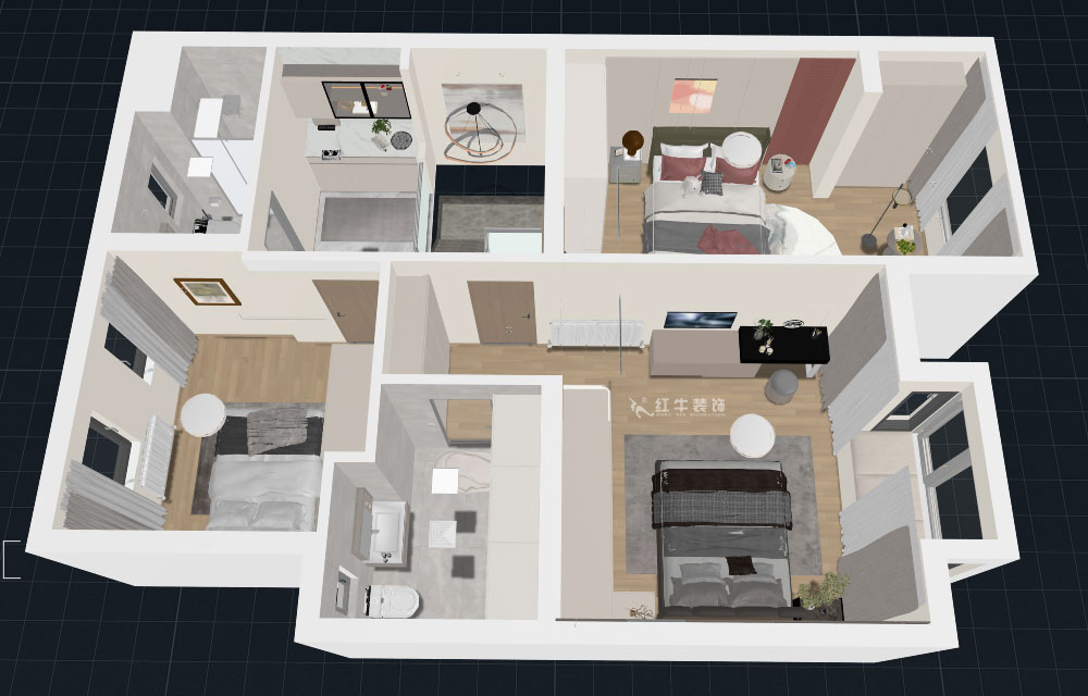 郭志成|銀城藍溪郡19-102-300㎡-現(xiàn)代簡約風(fēng)格|聯(lián)排別墅|5室2廳1廚4衛(wèi)|毛坯裝修|定制家|全包31