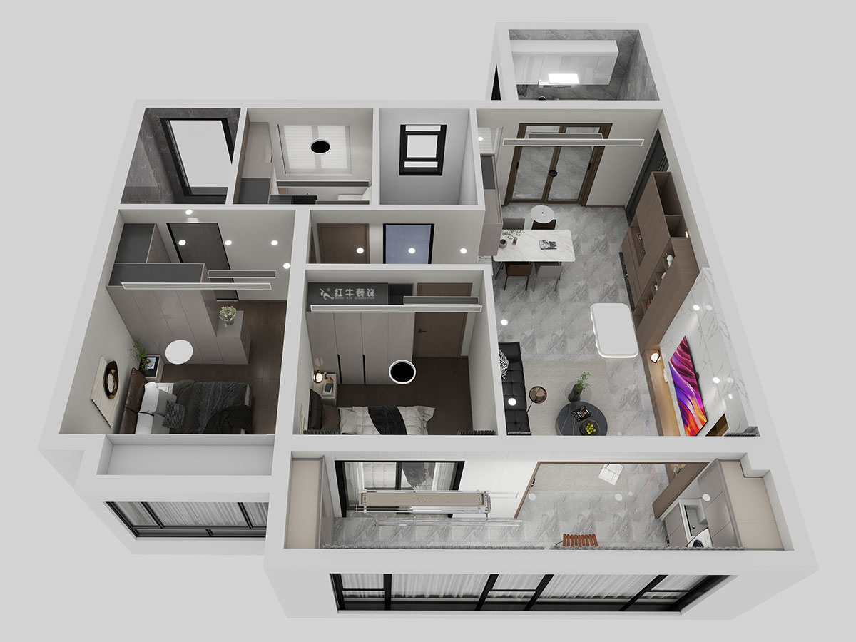 熊皓宇|華發(fā)四季雅筑-120㎡-現(xiàn)代風(fēng)格|3室2廳2衛(wèi)|精裝修改造|00_02鳥(niǎo)瞰圖